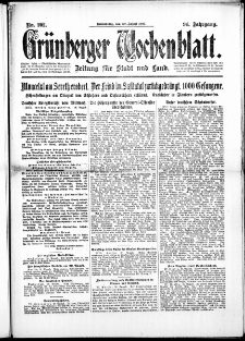 Gr&uuml;nberger Wochenblatt: Zeitung f&uuml;r Stadt und Land, No. 202. ( 30. August 1917 )