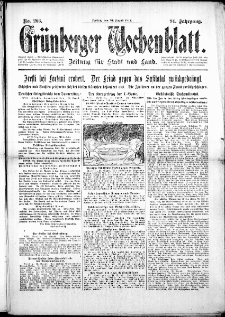 Gr&uuml;nberger Wochenblatt: Zeitung f&uuml;r Stadt und Land, No. 203. ( 31. August 1917 )