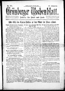 Gr&uuml;nberger Wochenblatt: Zeitung f&uuml;r Stadt und Land, No. 217. ( 16. September 1917 )