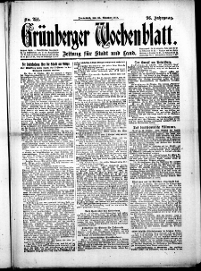 Gr&uuml;nberger Wochenblatt: Zeitung f&uuml;r Stadt und Land, No.251. ( 25. Oktober 1919 )