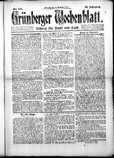 Grünberger Wochenblatt: Zeitung für Stadt und Land, No.266. ( 12. November 1919 )