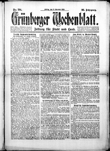 Grünberger Wochenblatt: Zeitung für Stadt und Land, No.291. ( 12. Dezember 1919 )