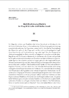 Gry w postrzeganiu w drukach ulotnych z okresu baroku = Dynamic Reception of Single-leaf Prints of the Baroque Period