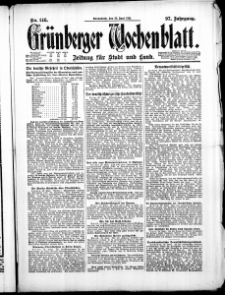 Gr&uuml;nberger Wochenblatt: Zeitung f&uuml;r Stadt und Land, No. 146. ( 25. Juni 1921 )