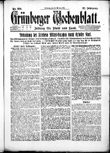 Gr&uuml;nberger Wochenblatt: Zeitung f&uuml;r Stadt und Land, No. 250. ( 25. Oktober 1921 )