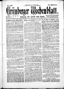 Gr&uuml;nberger Wochenblatt: Zeitung f&uuml;r Stadt und Land, No. 252. ( 13. Oktober 1921 )