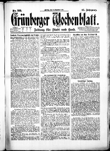 Grünberger Wochenblatt: Zeitung für Stadt und Land, No. 288. ( 9. Dezember 1921 )
