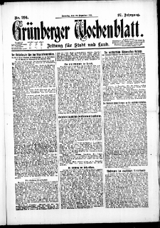 Gr&uuml;nberger Wochenblatt: Zeitung f&uuml;r Stadt und Land, No. 296. ( 18. Dezember 1921 )