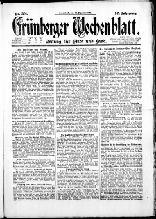 Gr&uuml;nberger Wochenblatt: Zeitung f&uuml;r Stadt und Land, No. 301. ( 24. Dezember 1921 )