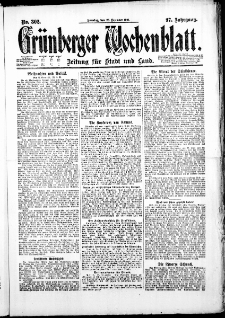 Gr&uuml;nberger Wochenblatt: Zeitung f&uuml;r Stadt und Land, No. 302. ( 25. Dezember 1921 )