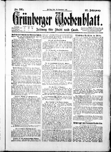 Gr&uuml;nberger Wochenblatt: Zeitung f&uuml;r Stadt und Land, No. 305. ( 30. Dezember 1921 )