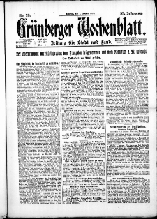 Gr&uuml;nberger Wochenblatt: Zeitung f&uuml;r Stadt und Land, No. 29. ( 4. Februar 1923 )