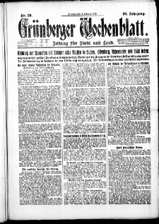 Gr&uuml;nberger Wochenblatt: Zeitung f&uuml;r Stadt und Land, No. 30. ( 6. Februar 1923 )