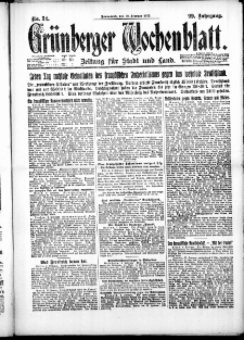 Gr&uuml;nberger Wochenblatt: Zeitung f&uuml;r Stadt und Land, No. 34. ( 10. Februar 1923 )