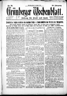 Gr&uuml;nberger Wochenblatt: Zeitung f&uuml;r Stadt und Land, No. 36. ( 13. Februar 1923 )