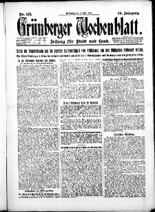 Gr&uuml;nberger Wochenblatt: Zeitung f&uuml;r Stadt und Land, No. 112. ( 16. Mai 1923 )
