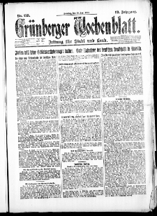 Gr&uuml;nberger Wochenblatt: Zeitung f&uuml;r Stadt und Land, No. 133. ( 10. Juni 1923 )