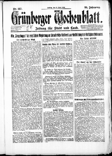 Gr&uuml;nberger Wochenblatt: Zeitung f&uuml;r Stadt und Land, No. 137. ( 15. Juni 1923 )