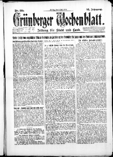 Gr&uuml;nberger Wochenblatt: Zeitung f&uuml;r Stadt und Land, No. 155. ( 6. Juli 1923 )