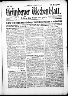 Gr&uuml;nberger Wochenblatt: Zeitung f&uuml;r Stadt und Land, No. 187. ( 12. August 1923 )