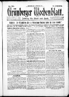 Gr&uuml;nberger Wochenblatt: Zeitung f&uuml;r Stadt und Land, No. 204. ( 1. September 1923 )