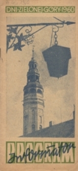 Dni Zielonej Góry 1960: program: informator