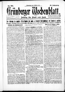 Gr&uuml;nberger Wochenblatt: Zeitung f&uuml;r Stadt und Land, No. 232. ( 4. Oktober 1923 )
