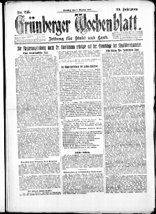 Grünberger Wochenblatt: Zeitung für Stadt und Land, No. 235. ( 7. Oktober 1923 )