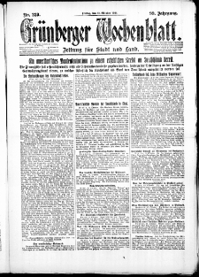 Gr&uuml;nberger Wochenblatt: Zeitung f&uuml;r Stadt und Land, No. 239. ( 12. Oktober 1923 )