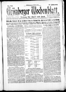 Gr&uuml;nberger Wochenblatt: Zeitung f&uuml;r Stadt und Land, No. 243. ( 17. Oktober 1923 )