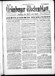 Gr&uuml;nberger Wochenblatt: Zeitung f&uuml;r Stadt und Land, No. 251. ( 26. Oktober 1923 )