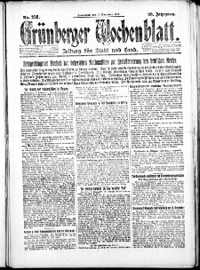 Gr&uuml;nberger Wochenblatt: Zeitung f&uuml;r Stadt und Land, No. 258. ( 10. November 1923 )