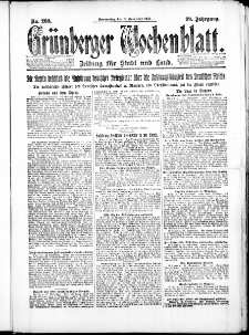 Gr&uuml;nberger Wochenblatt: Zeitung f&uuml;r Stadt und Land, No. 260. ( 15. November 1923 )
