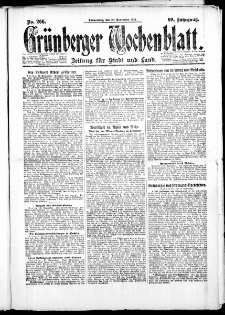 Grünberger Wochenblatt: Zeitung für Stadt und Land, No. 266. ( 29. November 1923 )