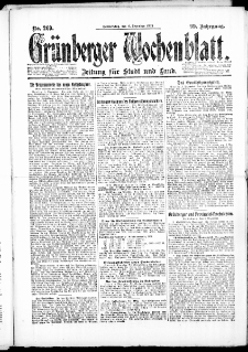 Gr&uuml;nberger Wochenblatt: Zeitung f&uuml;r Stadt und Land, No. 269. ( 6. Dezember 1923 )
