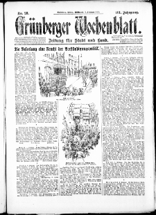 Gr&uuml;nberger Wochenblatt: Zeitung f&uuml;r Stadt und Land, No. 28. ( 3. Januar 1926 )