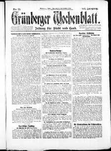 Grünberger Wochenblatt: Zeitung für Stadt und Land, No. 31. ( 6. Februar 1926 )
