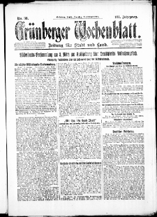 Gr&uuml;nberger Wochenblatt: Zeitung f&uuml;r Stadt und Land, No. 31. ( 6. Februar 1926 )