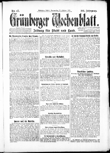 Grünberger Wochenblatt: Zeitung für Stadt und Land, No. 31. ( 6. Februar 1926 )