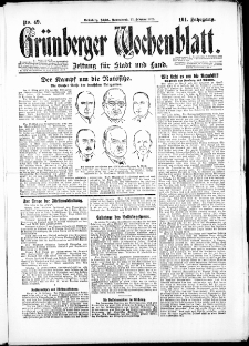 Gr&uuml;nberger Wochenblatt: Zeitung f&uuml;r Stadt und Land, No. 49. ( 27. Februar 1926 )