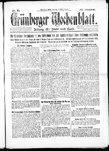 Gr&uuml;nberger Wochenblatt: Zeitung f&uuml;r Stadt und Land, No. 60. ( 12. M&auml;rz 1926 )
