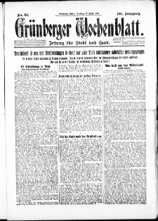 Gr&uuml;nberger Wochenblatt: Zeitung f&uuml;r Stadt und Land, No. 66. ( 19. M&auml;rz 1926 )