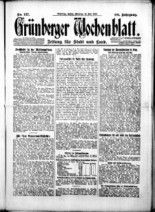 Gr&uuml;nberger Wochenblatt: Zeitung f&uuml;r Stadt und Land, No. 137. ( 15. Juni 1926 )