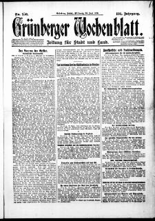 Grünberger Wochenblatt: Zeitung für Stadt und Land, No. 150. ( 30. Juni 1926 )