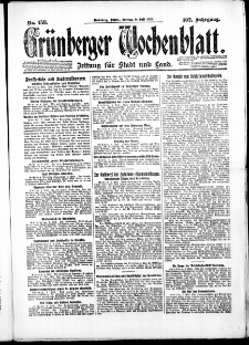 Grünberger Wochenblatt: Zeitung für Stadt und Land, No. 158. ( 9. Juli 1926 )