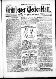 Gr&uuml;nberger Wochenblatt: Zeitung f&uuml;r Stadt und Land, No. 160. ( 11. Juli 1926 )