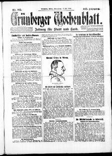 Gr&uuml;nberger Wochenblatt: Zeitung f&uuml;r Stadt und Land, No. 151. ( 1. Juli 1926 )