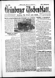Gr&uuml;nberger Wochenblatt: Zeitung f&uuml;r Stadt und Land, No. 169. ( 22. Juli 1926 )