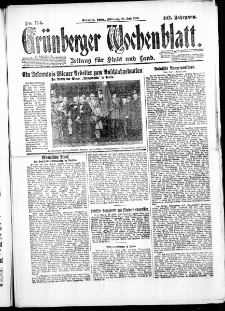 Gr&uuml;nberger Wochenblatt: Zeitung f&uuml;r Stadt und Land, No. 174. ( 28. Juli 1926 )