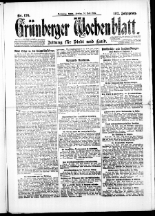 Grünberger Wochenblatt: Zeitung für Stadt und Land, No. 176. ( 30. Juli 1926 )